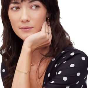 New Pave Safety Pin Paperclip Bracelet BY ADINA EDEN.